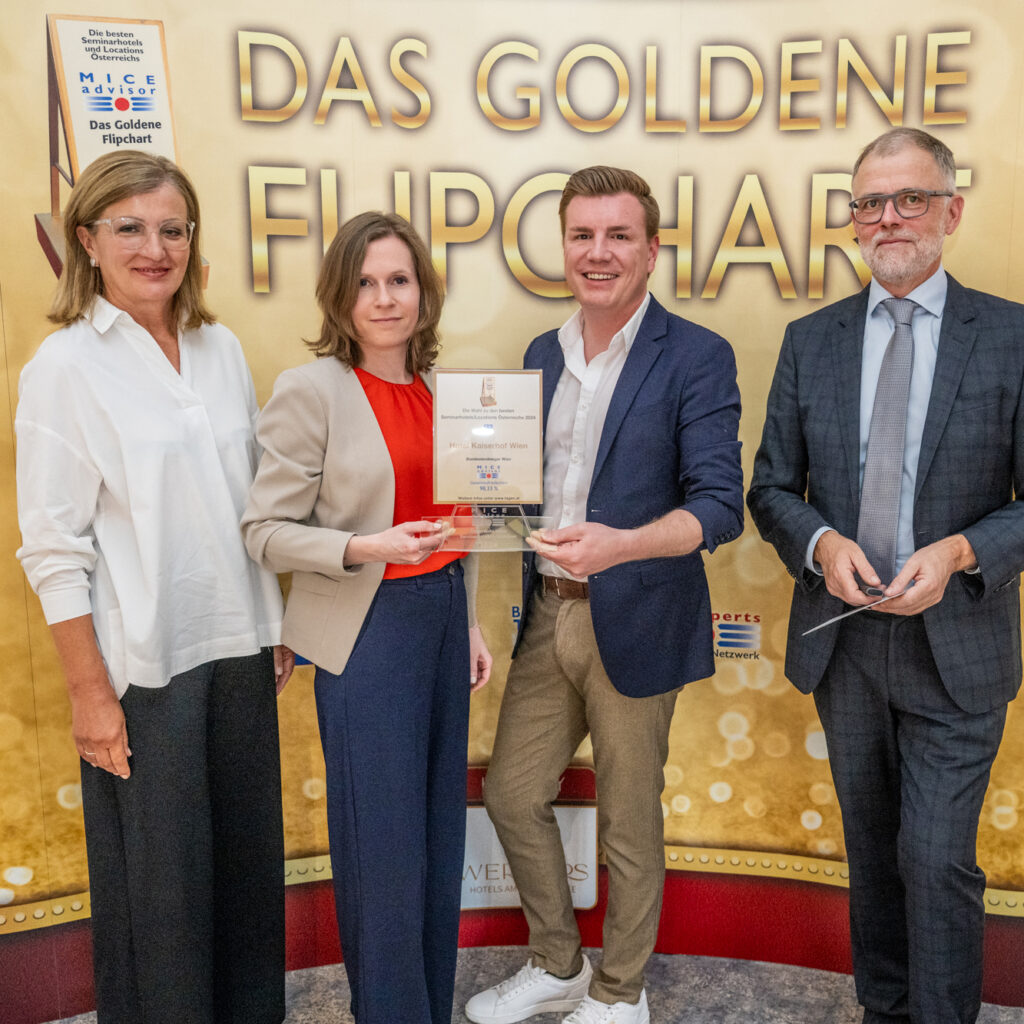 Zweifach ausgezeichnet: Der KAISERHOF Wien überzeugt Städtereisende und Seminarprofis gleichermaßen