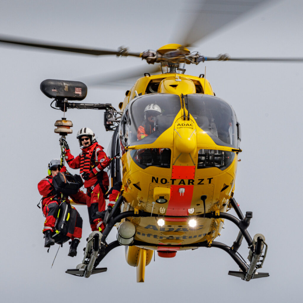 Windentraining der ADAC Luftrettung in Büsum